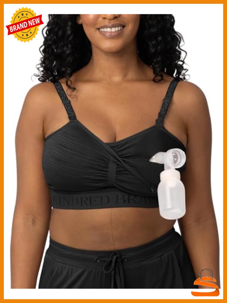 Hands Free Pumping & Nursing Bra Wireless Full Coverage V-Neck